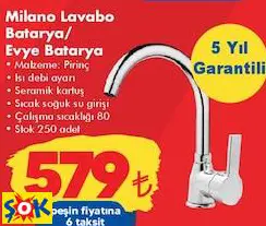 FLY MİLANO LAVABO BATARYA/ EVYE BATARYA FLY MİLANO LAVABO BATARYA/ EVYE BATARYA